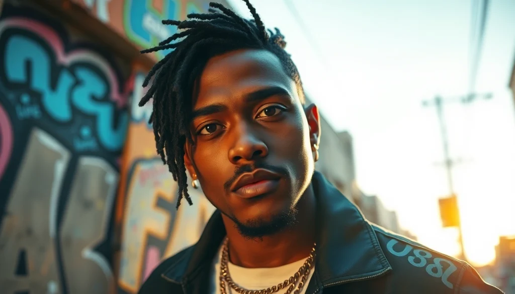 Engage with the energy of Ok88 through a vibrant urban artist portrait.